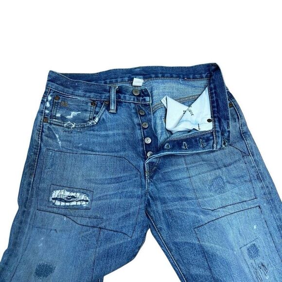 Vintage RRL Japanese Selvedge Denim Hillside Patchwork Straight Leg Jeans 29x32 - Picture 10 of 16